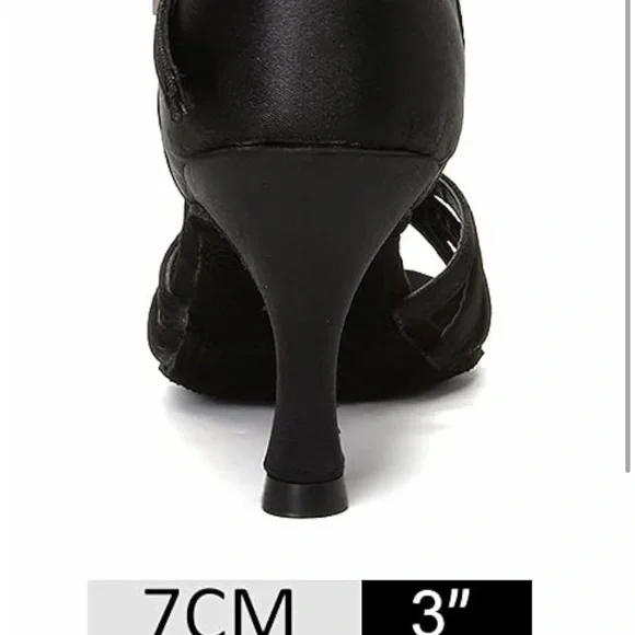 Satin Salsa Ballroom Professional Dancing Shoes - Picture 7 of 9